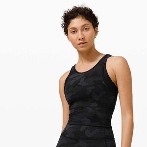 Lululemon Power Pivot Tank Everlux Heritage 365 Camo Deep Coal Multi